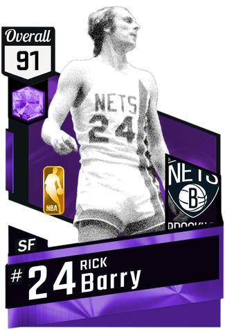 '67 Rick Barry Amethyst Card - Nba Live 18 Ultimate Team (325x475), Png Download