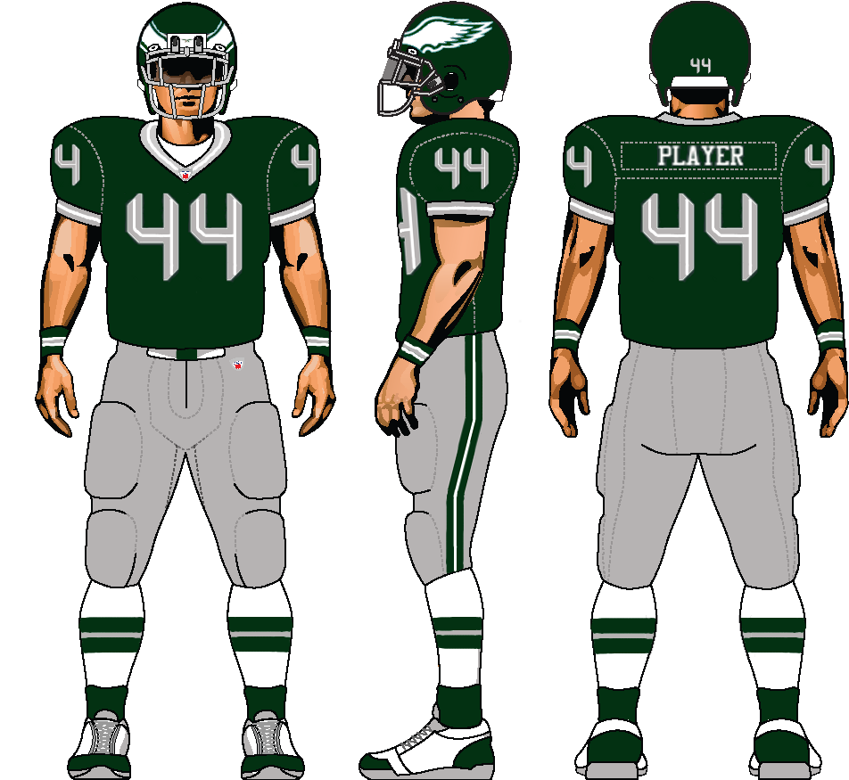 Philadelphia Eagles - Football Uniforms (1295x876), Png Download