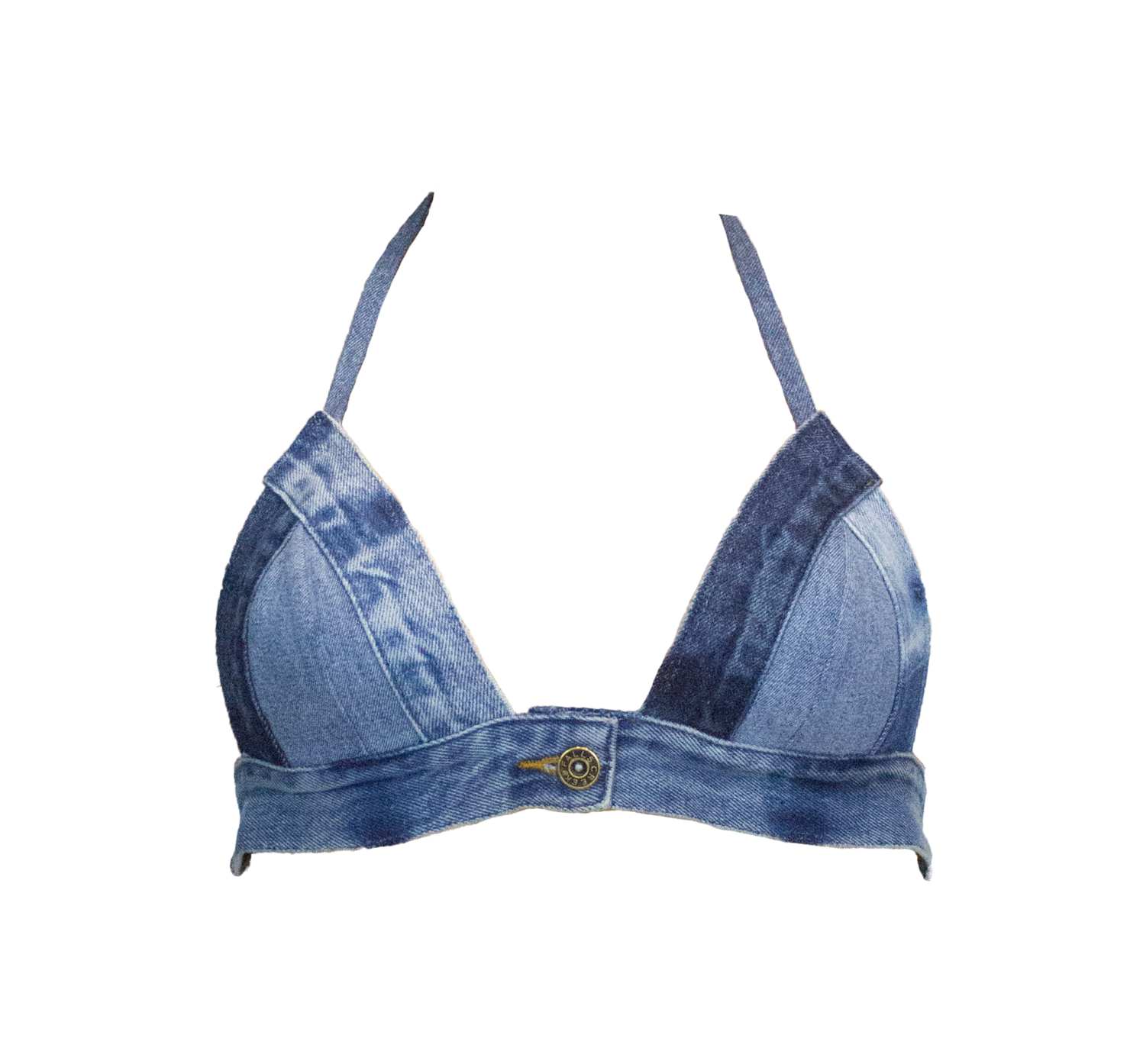 The Denim Bikini Top - Denim (2048x2498), Png Download