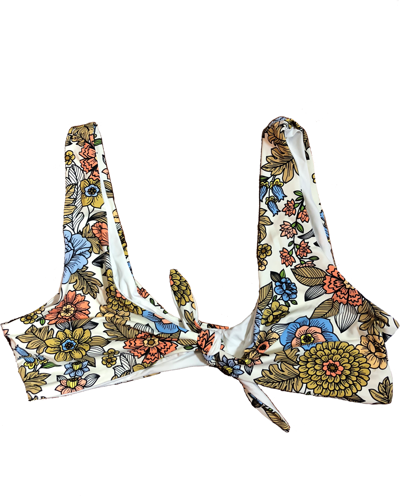 Lazy Daze Tie Front Bikini Top - Bikini (1371x2048), Png Download