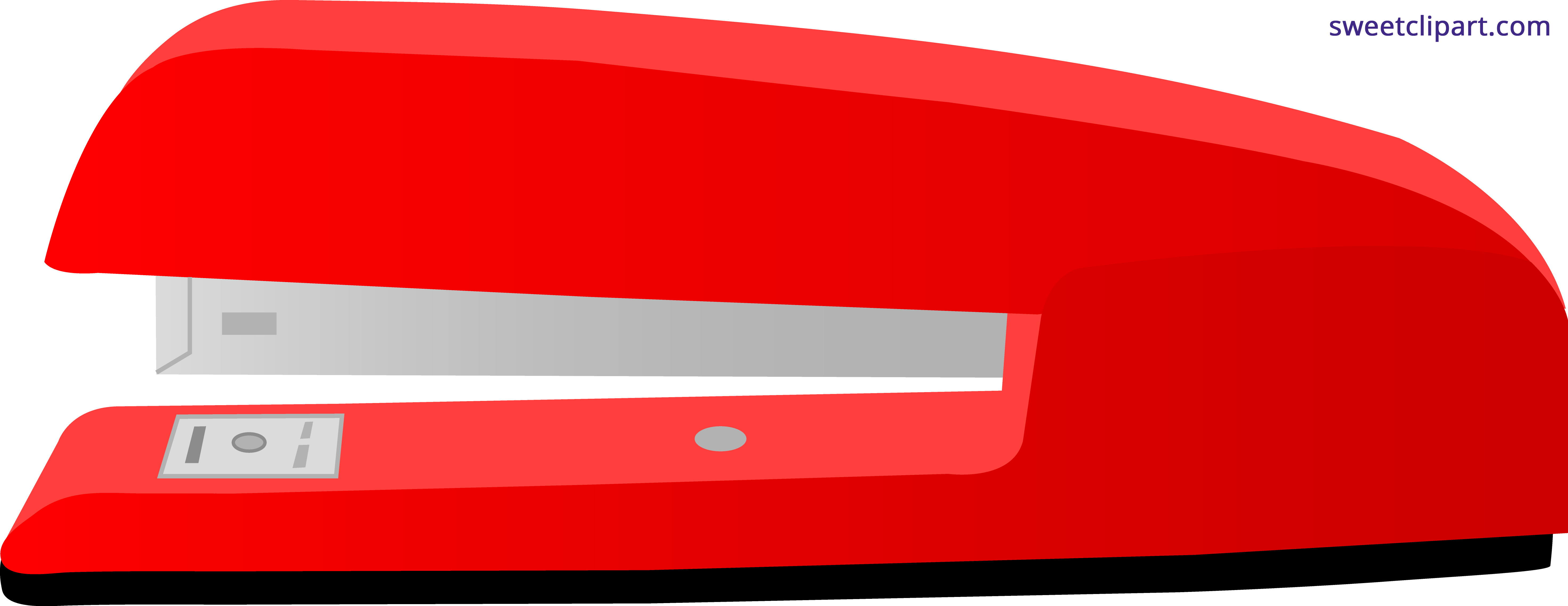 Black And White Download Office Red Sweet Clip Art - Stapler Clipart (5883x2275), Png Download