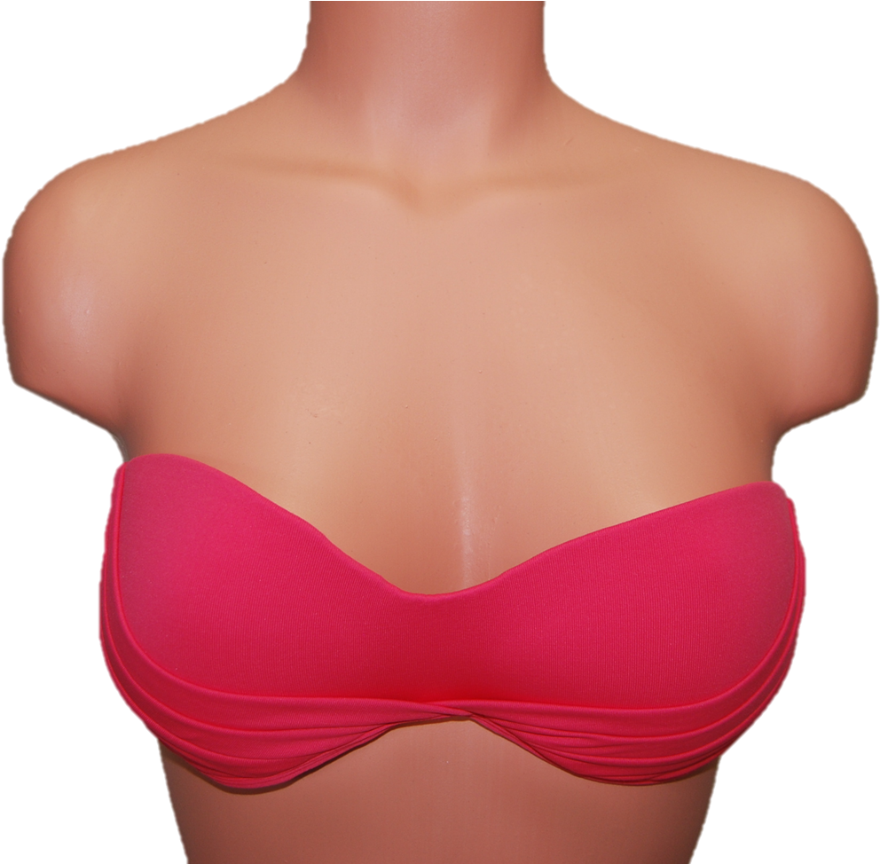Brazilian Style Coral Bikini Top - Brassiere (1063x973), Png Download