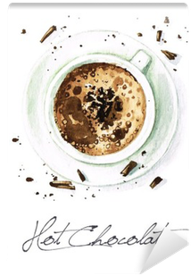 Watercolor Food Painting - Hot Chocolate Watercolor Painting (400x400), Png Download