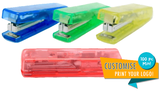 Collabsible Stapler With Plastic Shell In Blue, Green - Yellow (600x400), Png Download