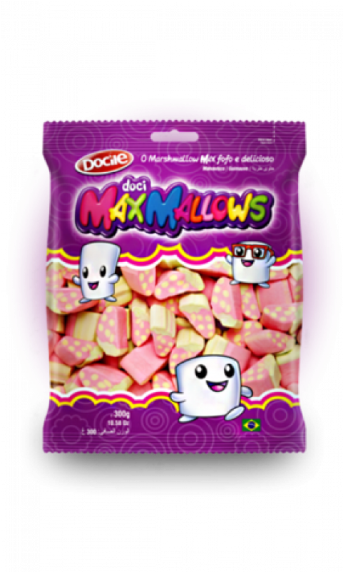Maxmallows Klubnichki - 470x470-800x800 - Marshmallow Morango 250g - Docile (800x800), Png Download