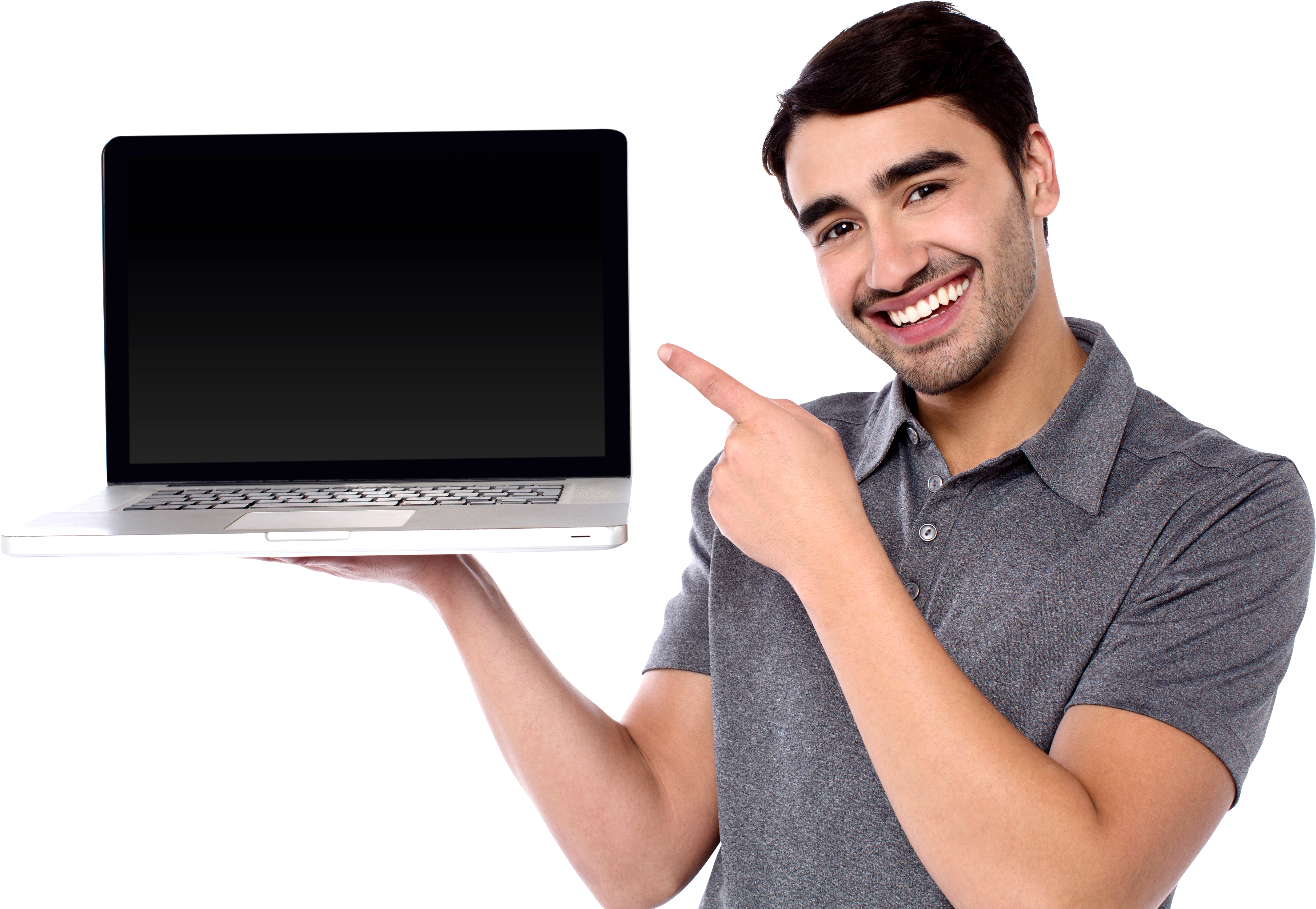 Men With Laptop Png Image (4800x3200), Png Download