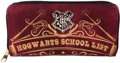 Harry Potter Hogwarts Equipment List Purse - Harry Potter Hogwarts List Wallet (400x400), Png Download