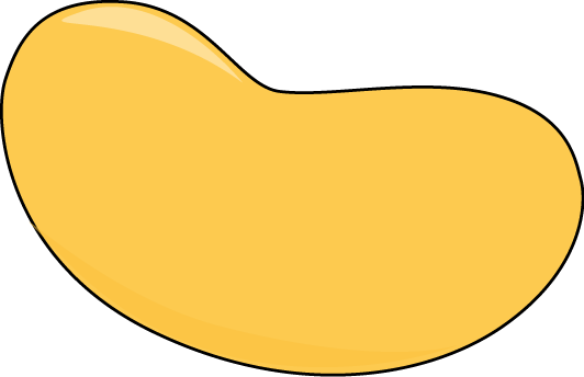 Jelly Beans Clipart Lima Bean - Yellow Jelly Bean Clipart (532x344), Png Download