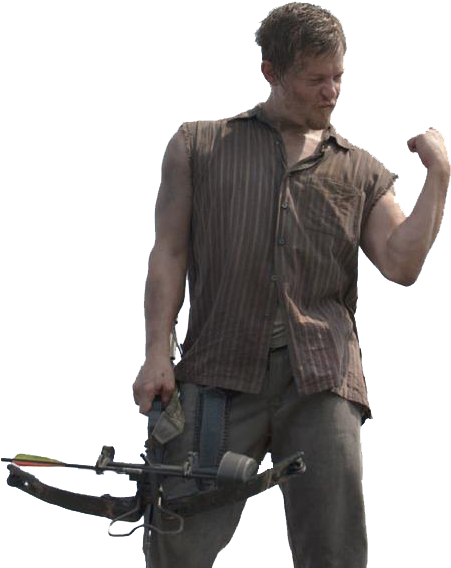 Share This Image - Daryl Dixon Crossbow Meme (500x591), Png Download