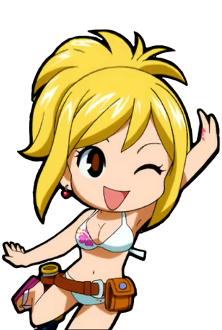Asklucyh Posted This - Kawaii Chibi Lucy Heartfilia (400x479), Png Download