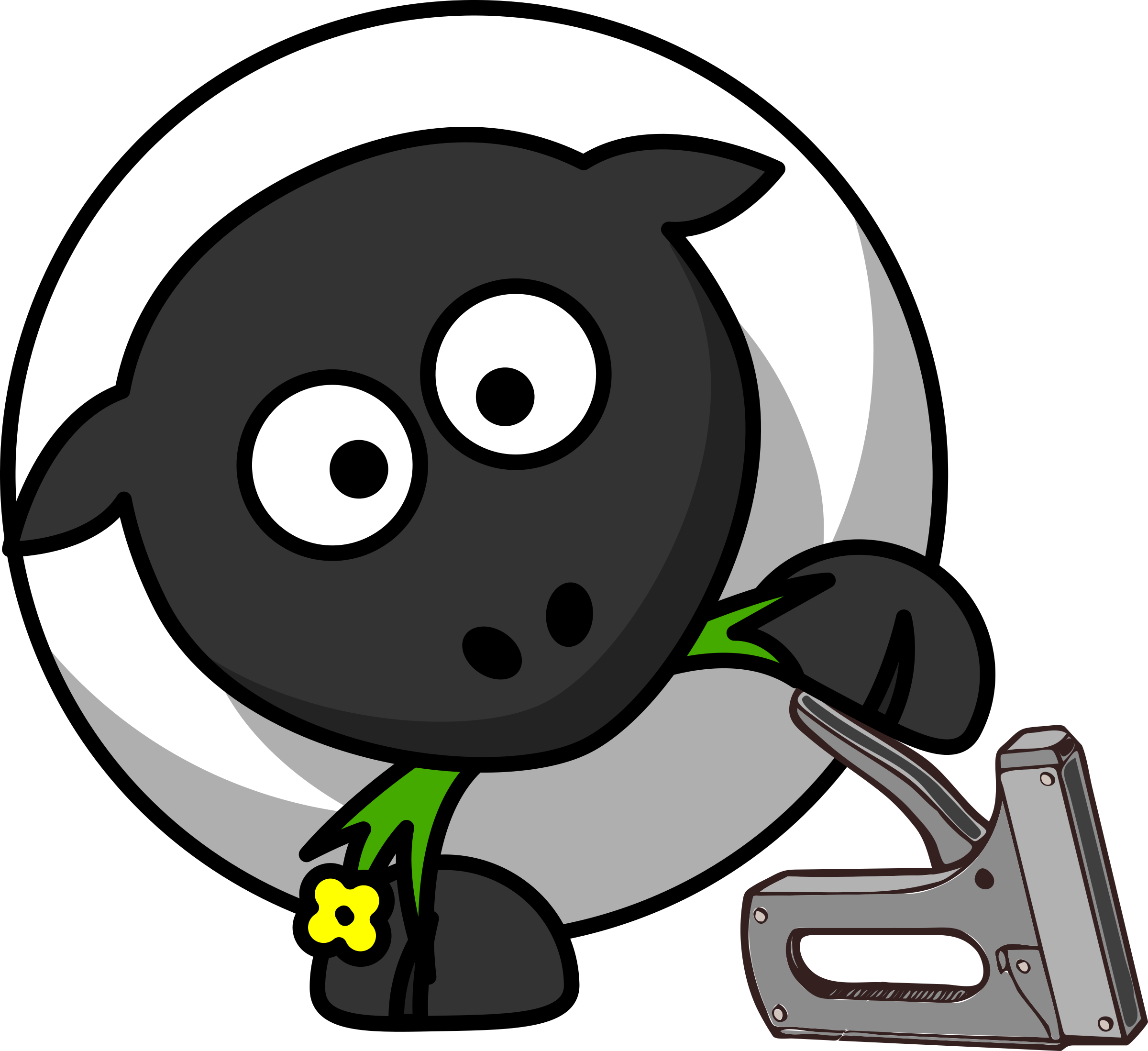 This Free Icons Png Design Of Stapler Sheep (2400x2197), Png Download