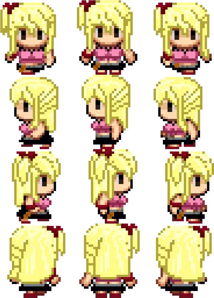 Sprite, Lucy Heartfilia - Sprite Rpg Maker (768x1024), Png Download