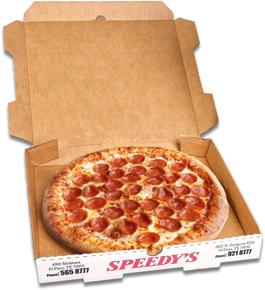 1 Topping - Pepperoni Pizza In Box (1000x1000), Png Download