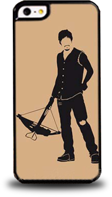 Daryl Dixon Painting Phone Case - Black And White A4 Size Posters (636x772), Png Download