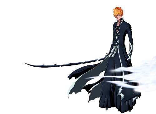 Ichigo Bankai Png - Fullbring Shinigami Bankai Ichigo (500x366), Png Download
