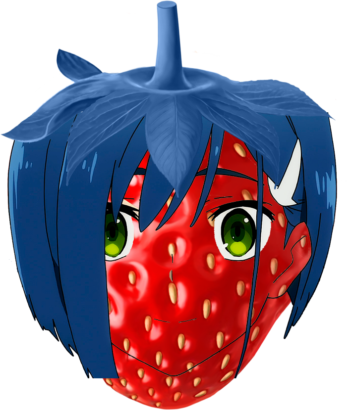 Shitpostliteral Strawberry Ichigo - Illustration (700x829), Png Download