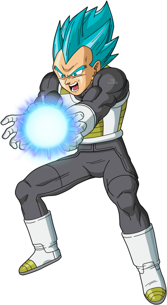 View Vegeta Ssgss By Saodvd-d9dgxx9 , - Vegeta Ssj Dios Azul Png (804x993), Png Download
