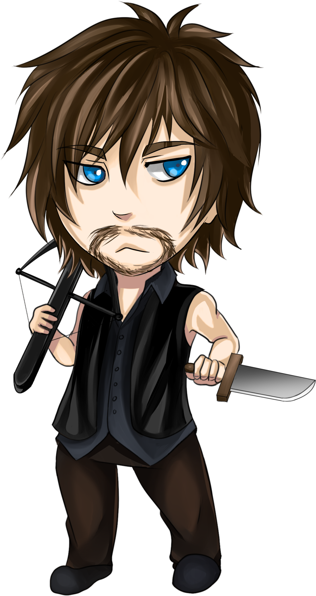 Twd Drawing Daryl Dixon (1467x2241), Png Download