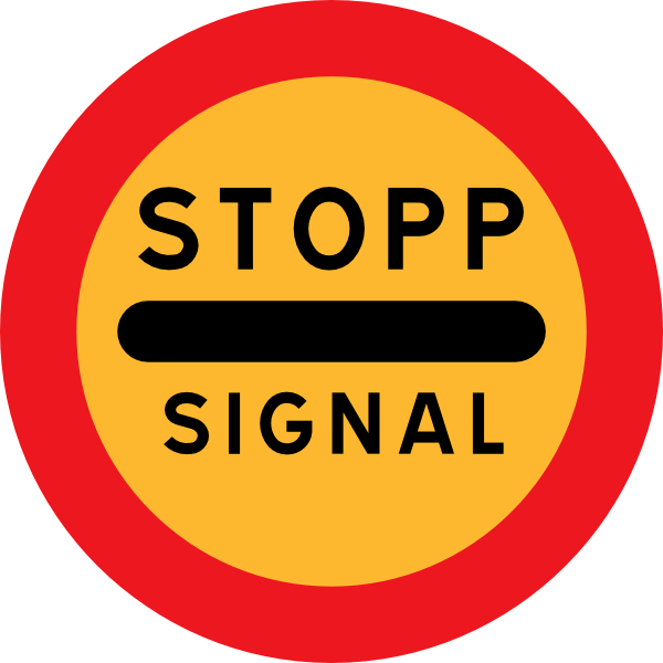 Free Vector Stopp Signal Sign Clip Art - Stopp Signal (600x600), Png Download