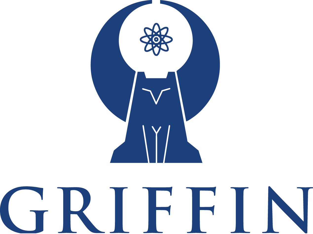 Griffin Logo Full Blue Png - Bradman Technologies Pvt Ltd (1269x947), Png Download