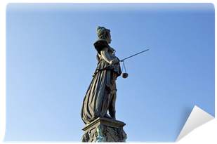 Statue Of Lady Justice In Front Of The Romer In Frankfurt - Statue (400x400), Png Download