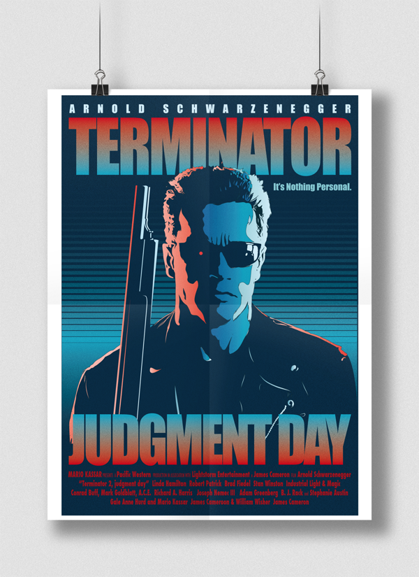 Terminator Alternative Poster On Behance - Terminator 2 - Alternative Poster Canvas Print - Small (600x825), Png Download