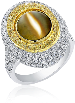 This Stone Is Rewarded With The Status Of Fastest Acting - Cat's Eye Stone Rings (420x420), Png Download