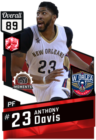 Anthony Davis Against The Warriors On October 28th - Michael Jordan 2k17 Card (325x475), Png Download