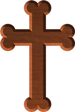 Stepped Gothic Cross 002 A - Clip Art (430x430), Png Download