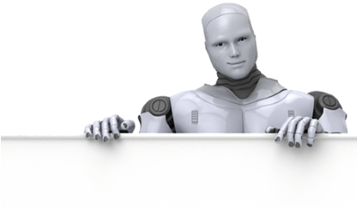 Robot Sosteniendo Tablero - Robot (400x400), Png Download