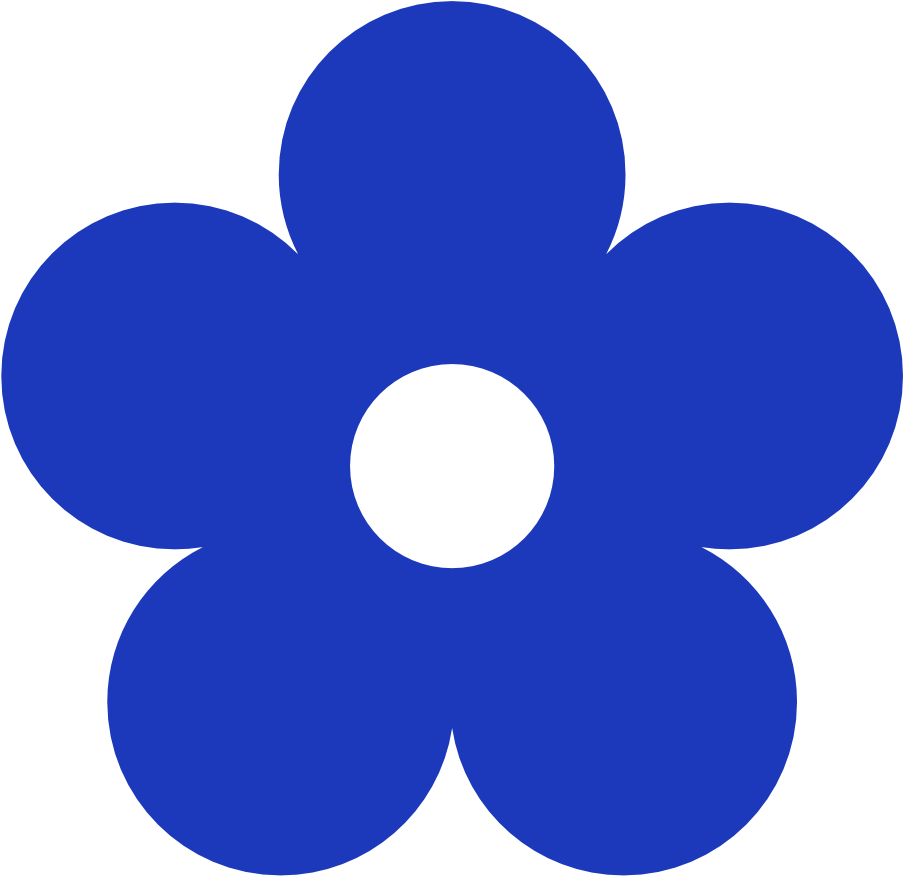 Blue Clipart Flower Collection - Blue Flower Clipart (999x990), Png Download