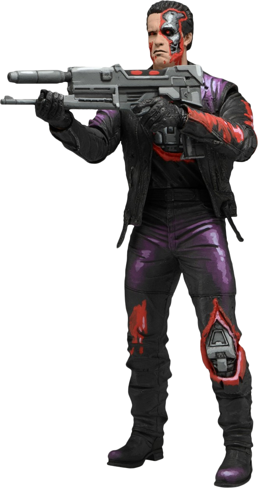 Vector Library Library Robocop Vs The T Battle Damaged - Robocop Versus The Terminator Neca (530x1000), Png Download