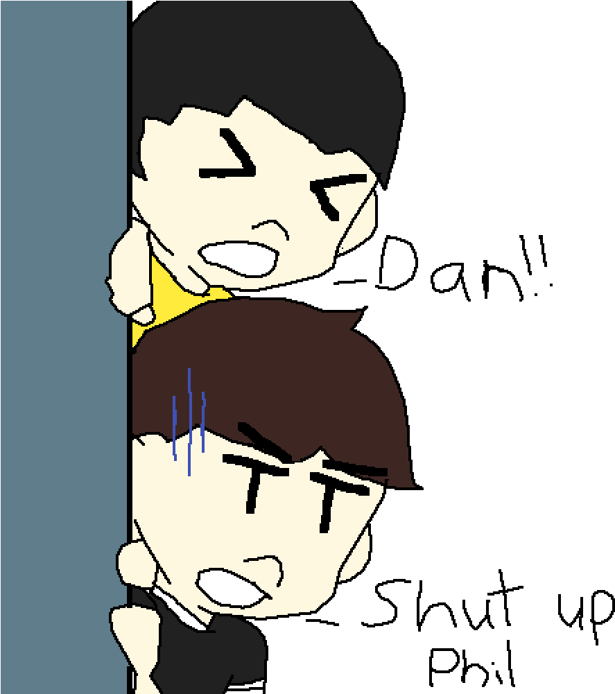 Dan And Phil - Cartoon (1000x1000), Png Download