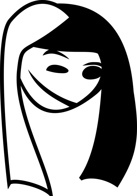 Black And White Evil Computer Icons Mask Drawing - Evil (523x750), Png Download