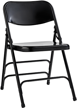 2700 Series Commercial Grade Steel Metal Folding Chair - Metal Folding Chair Png (301x524), Png Download