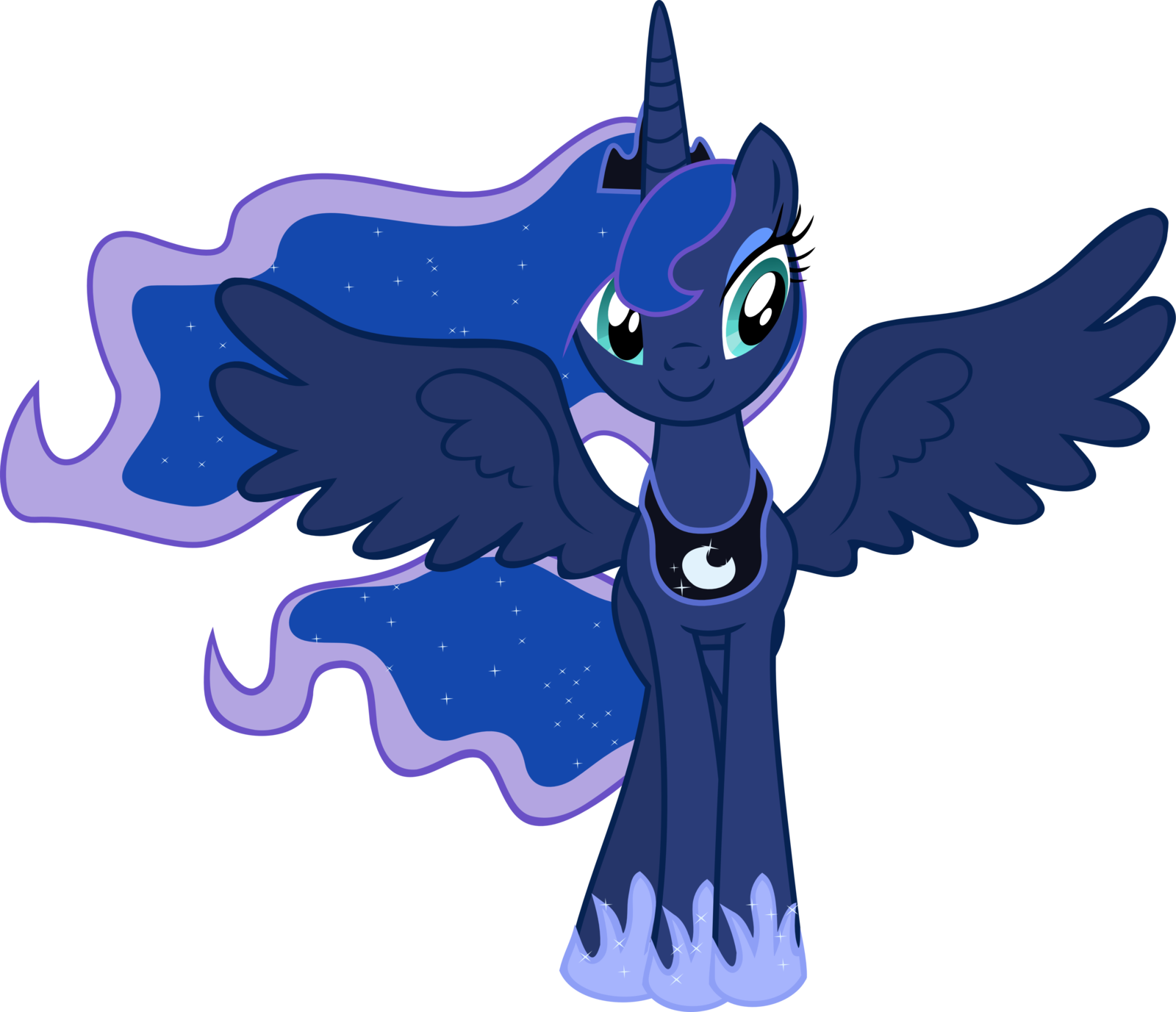 Princess Luna Vector - My Little Pony Luna (1600x1377), Png Download