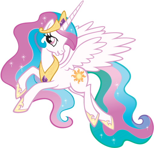Princess Celestia - Unicornios De My Little Pony (517x491), Png Download