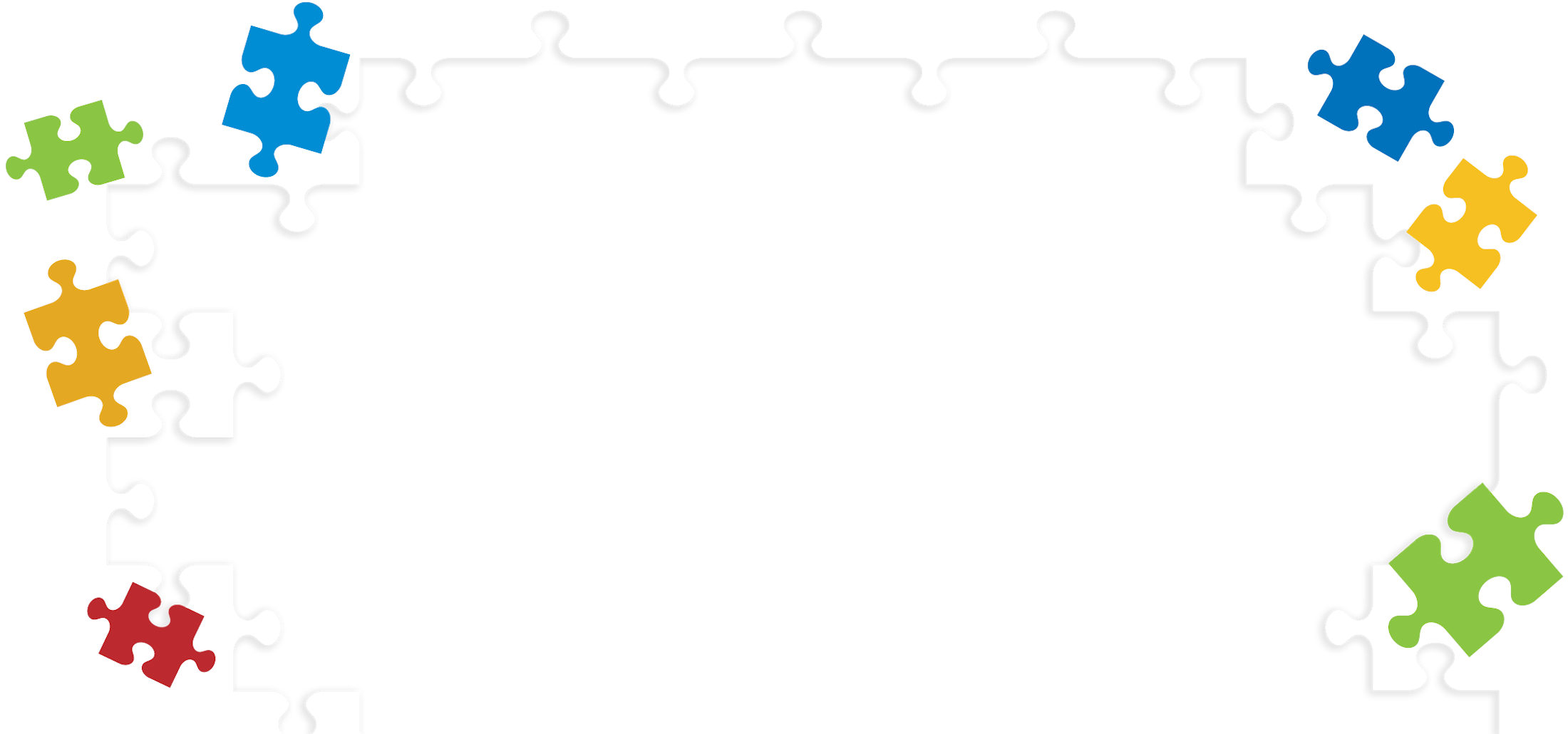 Puzzle Frame - Autism Puzzle Png (2200x1030), Png Download