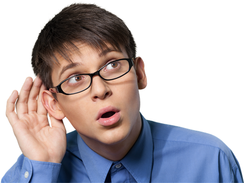 Man-listening - Человек Слушает Пнг (500x372), Png Download
