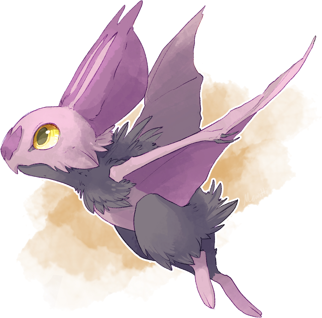 I Can't Stop Drawing Bats Ruthless Watercolor Brush - Vaux S Swift (1082x1120), Png Download