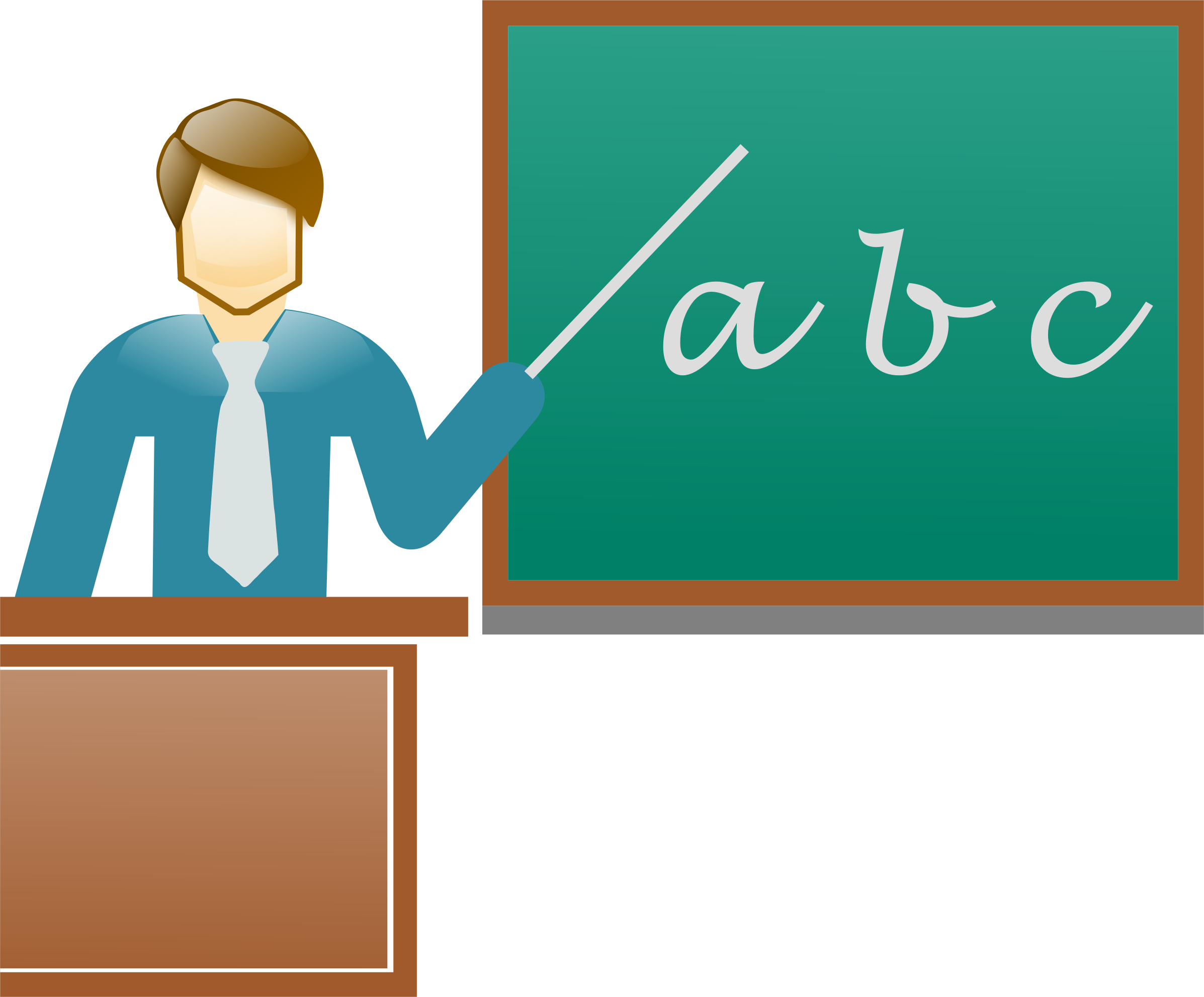 Teacher Professor Big Image Png - Teacher Blackboard Png (2394x1982), Png Download