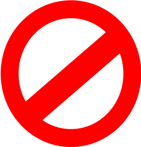 Cursor Is The No Symbol - Prohibited Clipart (574x500), Png Download