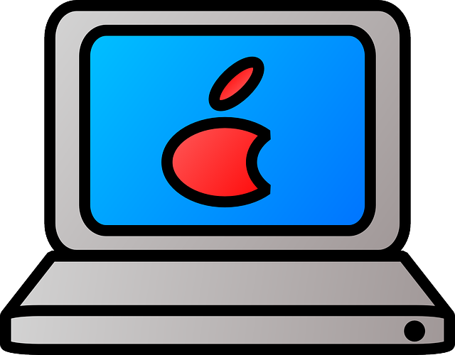 Computer, Laptop, Apple, Symbol, Cartoon, Macintosh - Mac Laptop Cartoon Png (640x500), Png Download