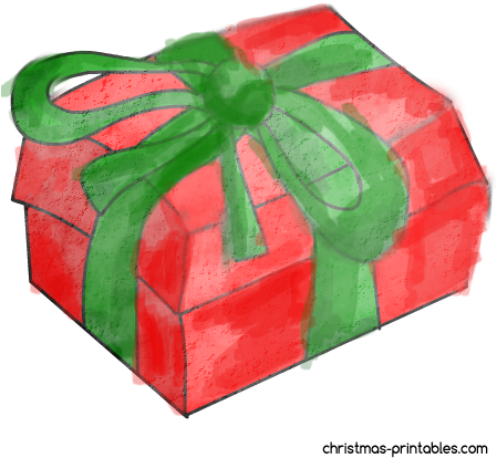 Christmas Gift Watecolor Png Clipart - Portable Network Graphics (450x450), Png Download