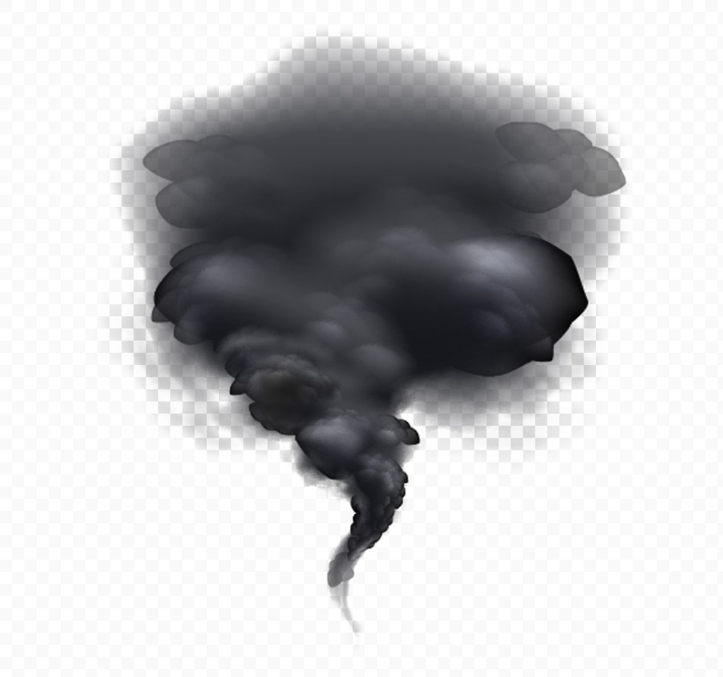 Tornado Vector Free Png Image Background - Monochrome (1024x959), Png Download