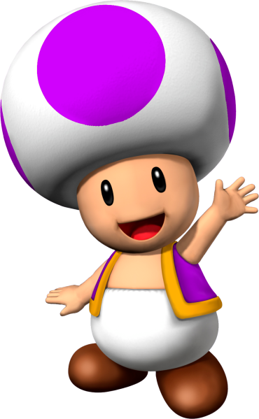 Mario Birthday Party, Super Mario Birthday, 5th Birthday, - Super Mario Purple Toad (370x599), Png Download