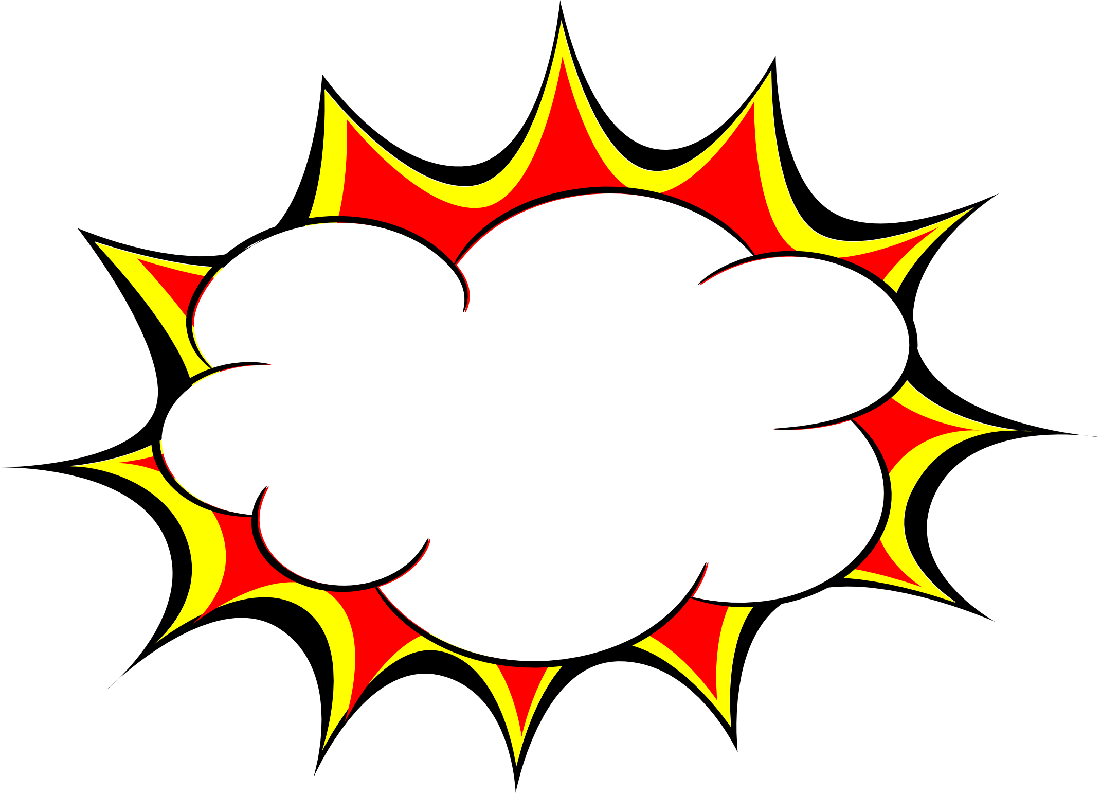 Bubble Clipart Explosion - Comic Explosion Bubble Png (1024x737), Png Download