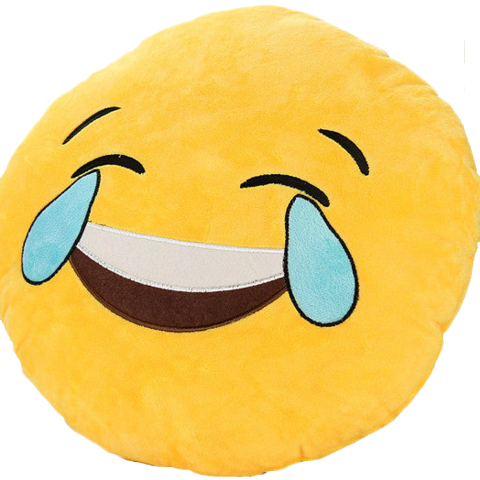 Emoji Crying Laughing Pillow Getonfleek - Crying Face Emoji Distorted (480x480), Png Download