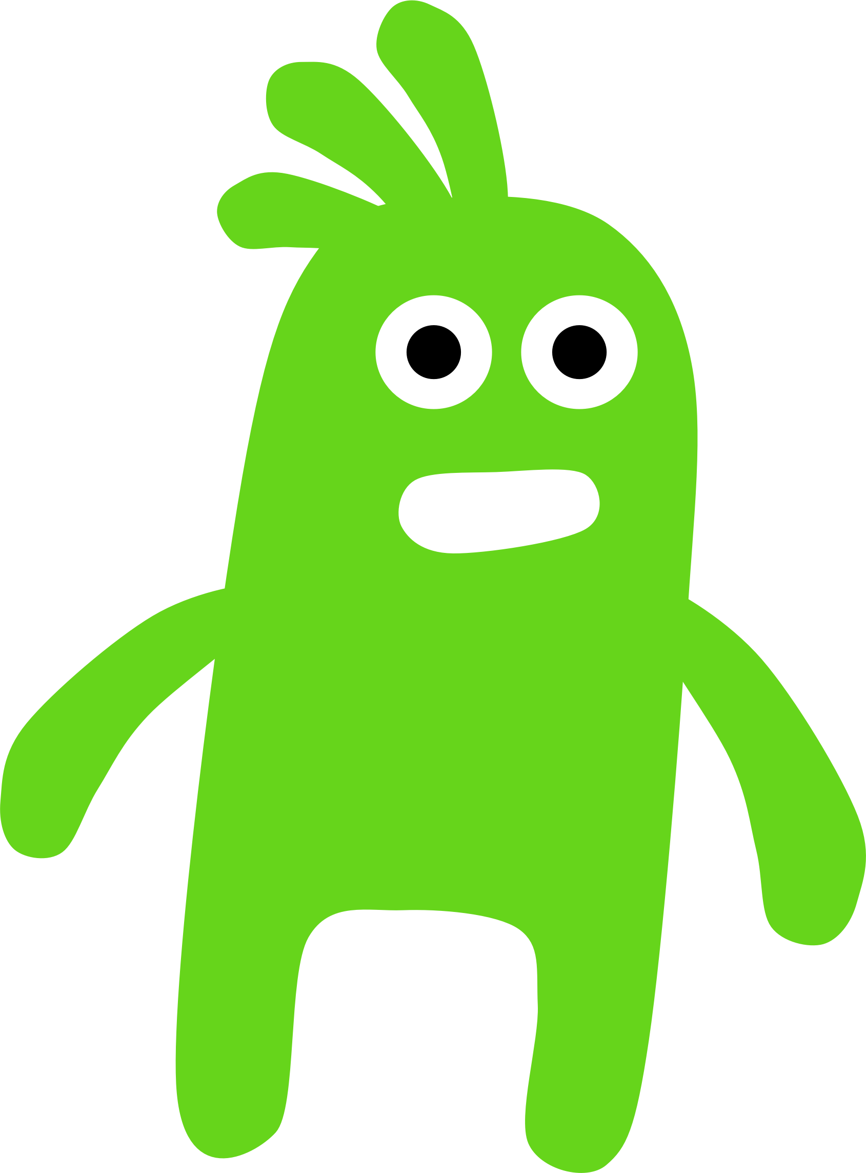 Pin By Jun Nogata On Openclipart - Green Monster Clipart (1689x2287), Png Download