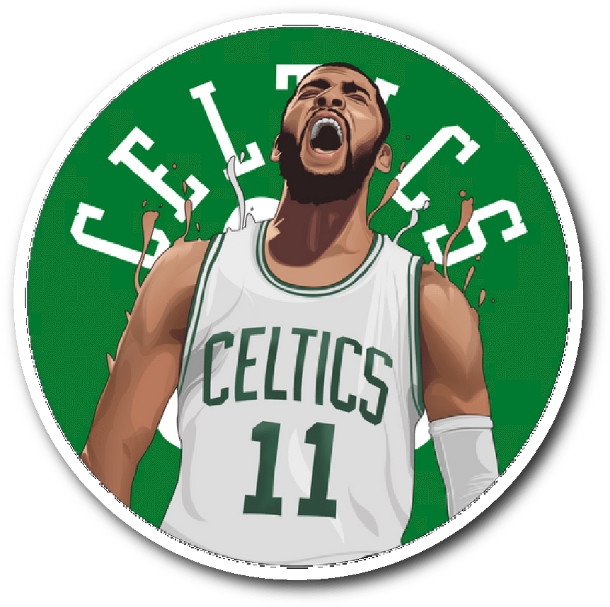Sticker Kyrie Irving Celebration Vinyl Sticker - Boston Celtics Logo 2018 (1064x1064), Png Download